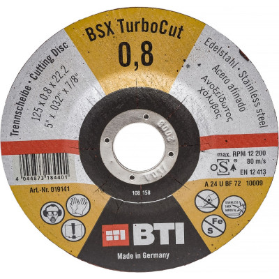 Диск отрезной BTI BSX TurboCut Inox 9019141