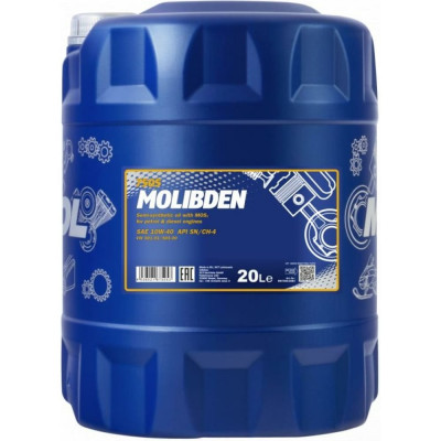 Полусинтетическое моторное масло MANNOL MOLIBDEN 10W40 750520