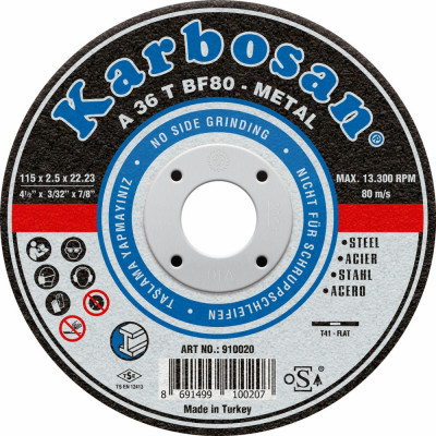 Отрезной диск по металлу Karbosan 10020