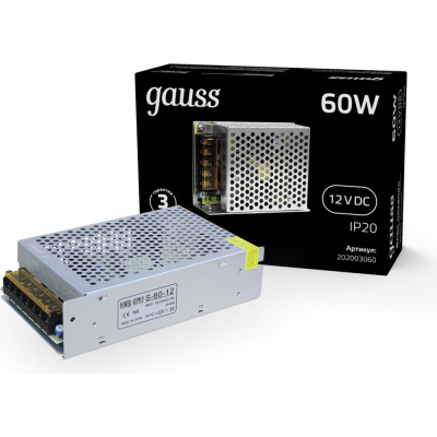 Блок питания Gauss LED STRIP PS 60W 12V 202003060