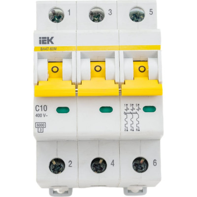 Автоматический выключатель IEK ВА47-60M MVA31-3-010-C