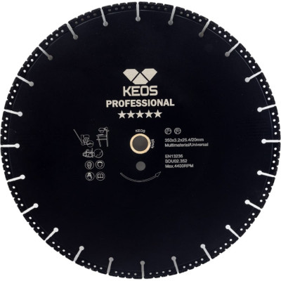 Универсальный алмазный диск KEOS DBU02.352