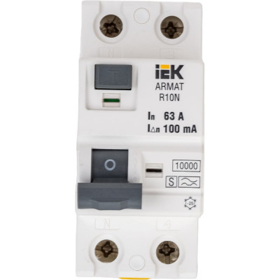 Выключатель дифференциального тока IEK ARMAT R10N AR-R10N-2-063AS100