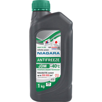 Охлаждающая жидкость антифриз NIAGARA Ниагара JDM-40 Green 15001002058