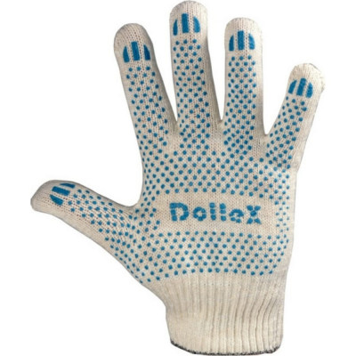 Перчатки хб Dollex 5PVX-W