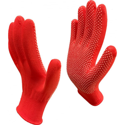 Рабочие нейлоновые перчатки Master-Pro® 2513-NPVC-RED-S