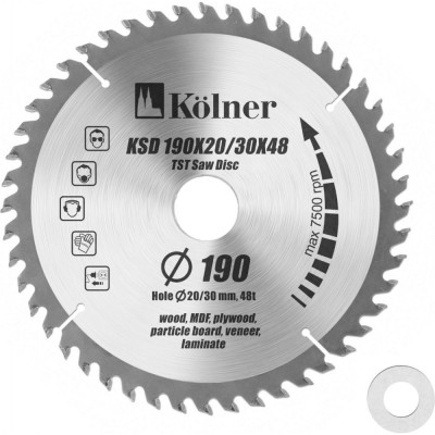 Пильный диск Kolner KSD кн190-20-30-48