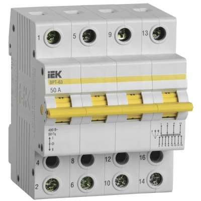 Трехпозиционный выключатель-разъединитель IEK ВРТ-63 MPR10-4-050
