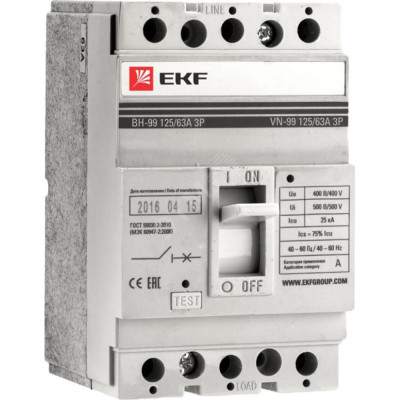 Выключатель нагрузки EKF ВН-99 PROxima sl99-400-400
