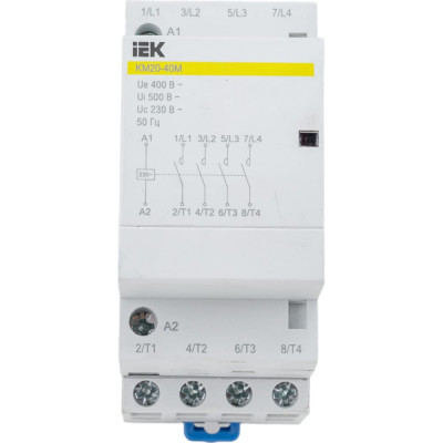 Модульный контактор IEK КМ20-40М AC MKK11-20-40