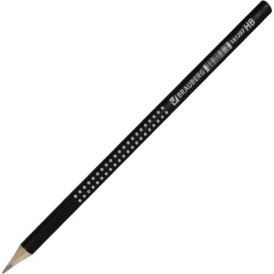 Трехгранный чернографитный карандаш BRAUBERG BlackWhite 181297