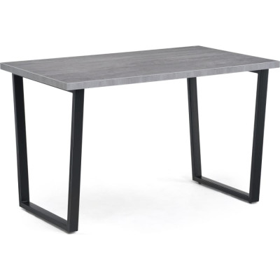 Деревянный стол Woodville Лота Лофт 120 25 мм черный матовый / бетон 489666