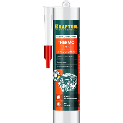 Температуростойкий силиконовый герметик KRAFTOOL 41259