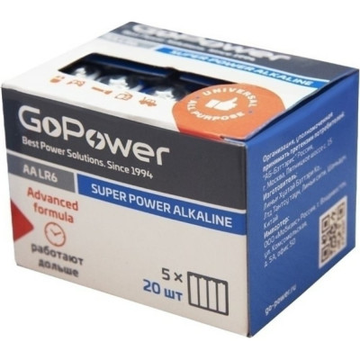 Батарейка GoPower LR6 00-00017748