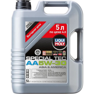 НС-синтетическое масло LIQUI MOLY Special Tec AA 5W-30 SP GF-6A 39043
