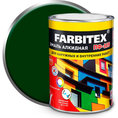 Алкидная эмаль Farbitex ПФ-115 4300005994