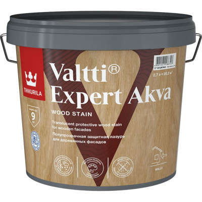 Высокоэффективная защитная лазурь Tikkurila VALTTI EXPERT AKVA 700009608