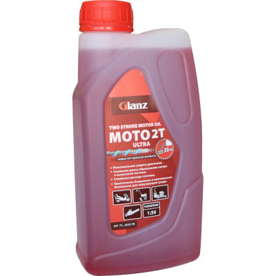 Моторное двухтактное масло Glanz МОТО 2Т Ultra API TC GL-628