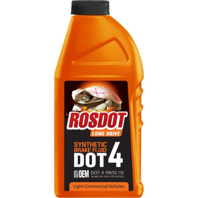 Тормозная жидкость ROSDOT РосДот-4 Тосол Синтез LONG DRIVE 430120003