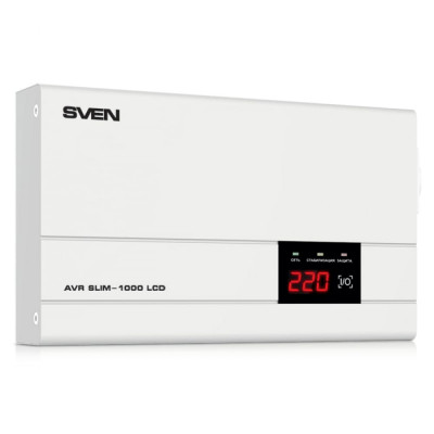 Стабилизатор напряжения SVEN AVR SLIM-1000 LCD SV-012816