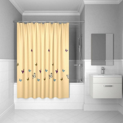 Штора для ванной комнаты IDDIS yellow butterfly SCID033P