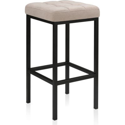 Барный стул Woodville Лофт ткань канди крем, черный матовый 432936