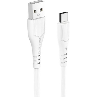 Дата кабель для Type-C More Choice USB 2.4A TPE 1м