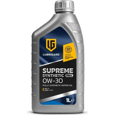 Моторное масло lubrigard SUPREME SYNTHETIC PRO 0W-30 LGPSPMS030CH12