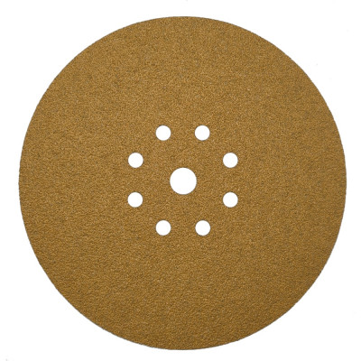 Шлифовальный круг PADU GOLD D 225 мм, P40, на липучке, 9 отверстий Круг-5шт-Р40-9-отв