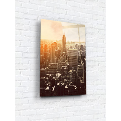 Картина на стекле ARTABOSKO закат на Манхэттене OM-02-96-04