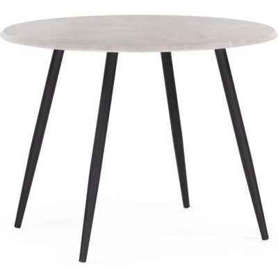 Деревянный стол Woodville Абилин 100 мрамор светло-серый / черный матовый 507220