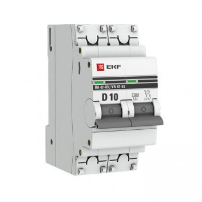 Автоматический выключатель EKF ВА 47-63 PROxima mcb4763-2-10D-pro