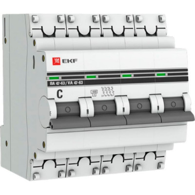 Автоматический выключатель EKF PROxima ВА 47-63 mcb4763-4-50C-pro