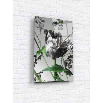 Картина на стекле ARTABOSKO тюльпан на зеленой ножке 2 WBR-01-1059-04