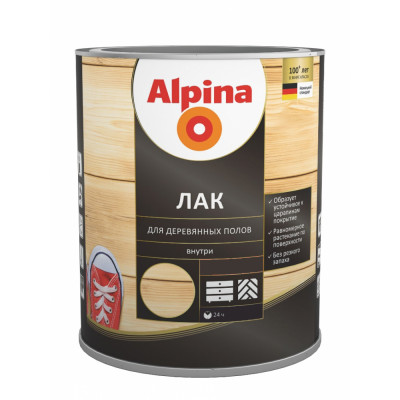 Алкидно-уретановый лак для деревянных полов ALPINA 948103940