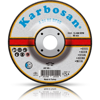 Шлифовальный диск по металлу Karbosan 10550