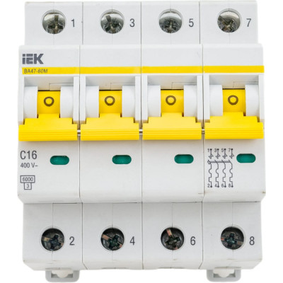 Автоматический выключатель IEK ВА47-60M MVA31-4-016-C