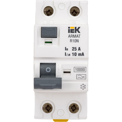 Выключатель дифференциального тока IEK ARMAT R10N AR-R10N-2-025A010