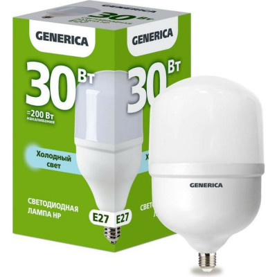 Светодиодная лампа GENERICA LL-HP-30-230-65-E27-G