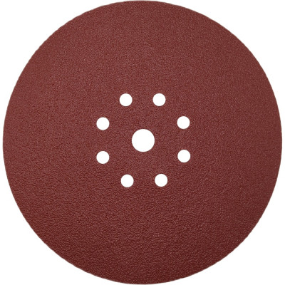 Шлифовальный круг PADU RED D 225 мм, P40, на липучке, 9 отверстий 10-D225-9-Р40кор