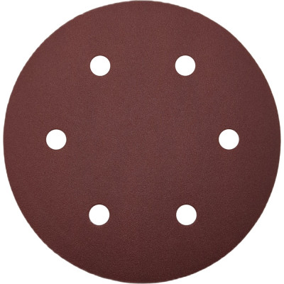 Шлифовальный круг PADU RED D 225 мм, P120, на липучке, 6 отверстий 10-D225-6-Р120кор