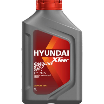 Синтетическое моторное масло HYUNDAI XTeer XTeer Gasoline G700 5W40 SN 1011136