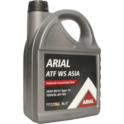 Масло трансмиссионное ARIAL ATF WS Asia AR001910030
