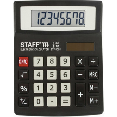 Настольный компактный калькулятор Staff STF-8008 250147