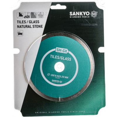 Алмазный диск по стеклу и керамической плитке Sankyo SM-GX SMGX150300
