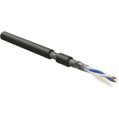 Экранированный кабель интерфейса Hyperline RS-SF-1x2x22/7-PVC-BK 444097