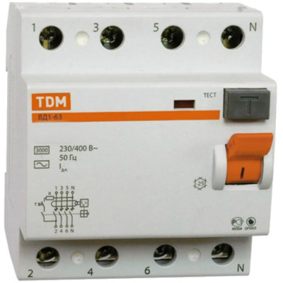 Узо TDM ВД1-63 SQ0203-0037