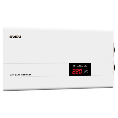 Стабилизатор напряжения SVEN AVR SLIM-2000 LCD SV-013950