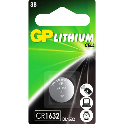Литиевая дисковая батарейка GP lithium CR1632-7CR1