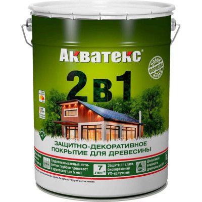 Защитно-декоративное покрытие для дерева Акватекс 257239